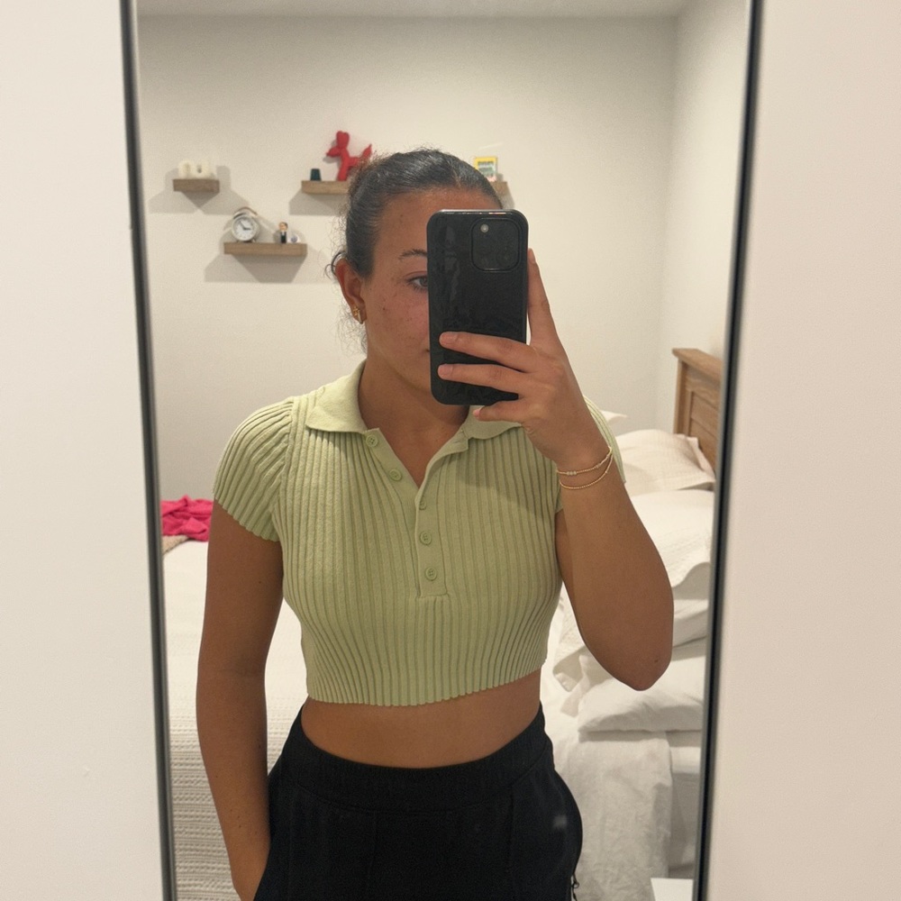 Brandy Melville Polo cropped top